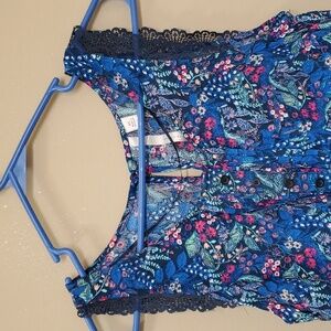 Lace ruffle tank top